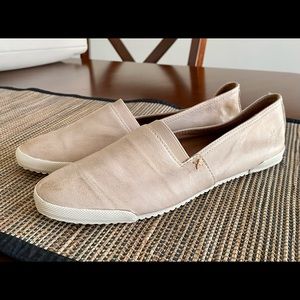 Frye Slip-ons! Light cream w a hint of pink